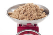 Brown sugar on scale