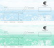 cheques vert et bleu