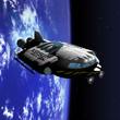 Raumschiff im Orbit
