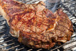 Meat on the grill.