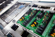 electronic assemblies in a wave soldering machine 02