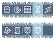 Blue dots bar with database web icons Blue dots bar with database web icons