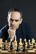 Man at chess board