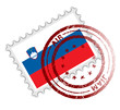 Flag of Slovenia in a postage stamp