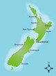 Karte Neuseeland vektor
