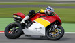 moto in piega in velocità