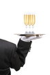 Butler with Wine Glasses on Tray Butler with Wine Glasses on Tray