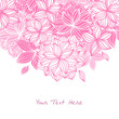 Doodle Floral Background Pink