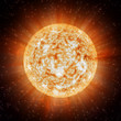 Radiant planet in the star sky