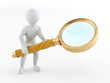 Men with loupe