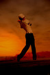golf，sunset