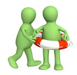 Puppets with a lifebuoy