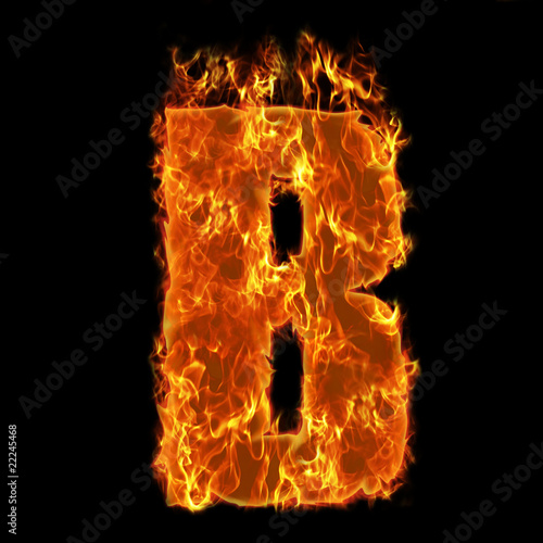 Burning Alphabet P