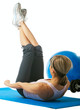 Sportswoman practicing yoga