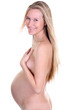 undressed pregnant female holding her breasts undressed pregnant female holding her breasts