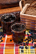 Bread juice "Kvass" and brown bread with raisins