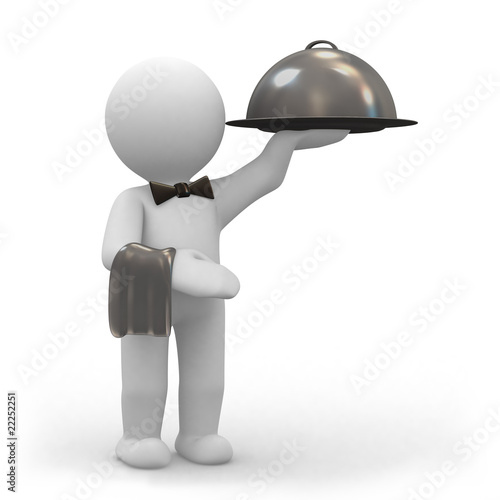waiter with food platter