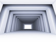 shined corridor with columns and light making the way