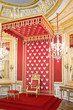 Throne in Royal castle in Warsaw on World Heritage List.