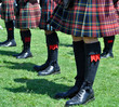 Plaid Scottish Kilts, Socks and Shoes