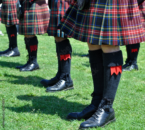 Photo: Plaid Scottish Kilts, Socks and Shoes Plaid Scottish Kilts, Socks and Shoes