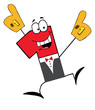 Number One Businessman Cartoon Character
