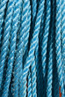 Close-up of blue nylon rope texture