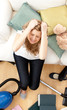 Depressed young woman doing housework Depressed young woman doing housework