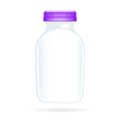 blank yogurt or milk bottle vector