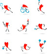 Sport heart icons