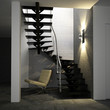 Photo: Escalier métallique laqué noir Escalier métallique laqué noir