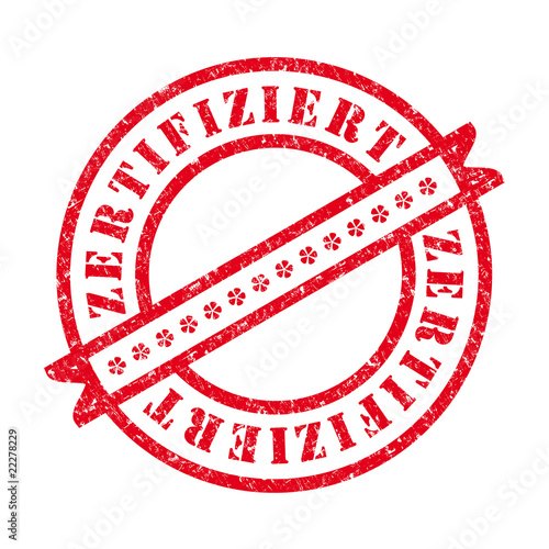 Illustration: Stempel Zertifiziert Stempel Zertifiziert