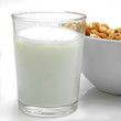 Vaso de leche y cereales