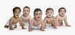 Studio shot of multi-ethnic babies