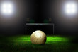 Soccer ball on the field of stadium with light Soccer ball on the field of stadium with light