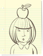 Sad Little Girl Student