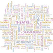 THEATRE. Word collage on white background. THEATRE. Word collage on white background.