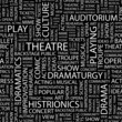 THEATRE. Seamless vector pattern with word cloud. THEATRE. Seamless vector pattern with word cloud.