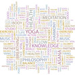 YOGA. Word collage on white background.