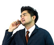 Businessman enjoy on telephone