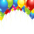 Balloons flying up in the air