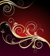 golden floral background