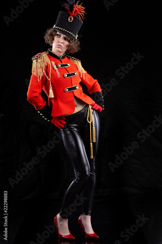 Photo: Sexy woman wearing glamour uniform Sexy woman wearing glamour uniform