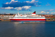 Big cruise liner docked in Helsinki port Big cruise liner docked in Helsinki port