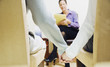 Multi-ethnic couple holding hands at therapy session