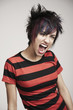 Mixed Race woman yelling