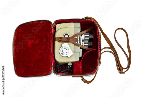 Foto: Vintage movie camera in case Vintage movie camera in case