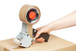 Packaging tape dispenser and shipping box Packaging tape dispenser and shipping box