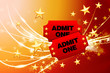 Admission Tickets on Abstract Modern Light Background