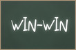 Chalkboard with text win-win